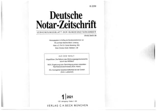 DNotZ 2021, S. 70-76