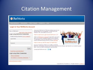 Citation Management
 
