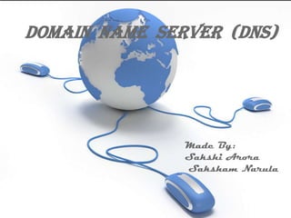 DOMAIN NAME SERVER (DNS)




               Made By:
               Sakshi Arora
               Saksham Narula
 