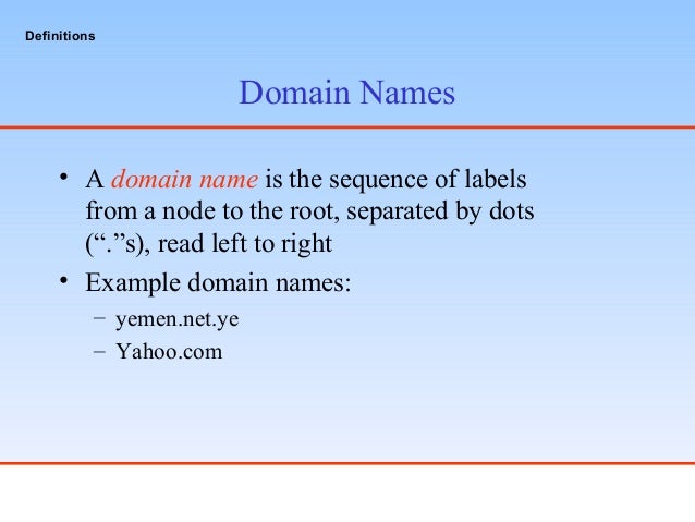 Definition Of Domain Name In Computer - Domainname Command ...