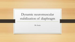 Dynamic neuromuscular
stabilization of diaphragm
Dr. Sonia
 