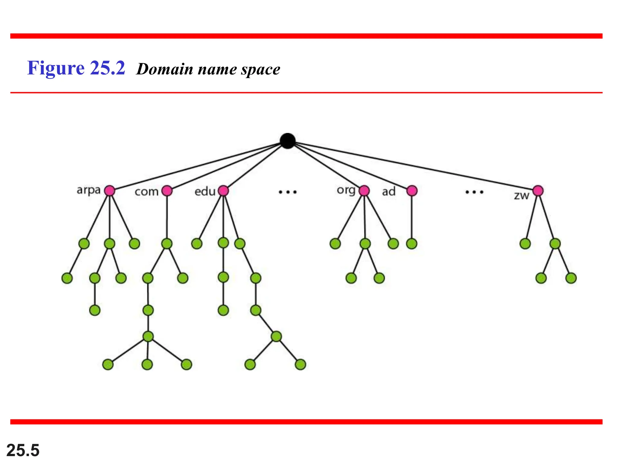 25.5
Figure 25.2 Domain name space
 