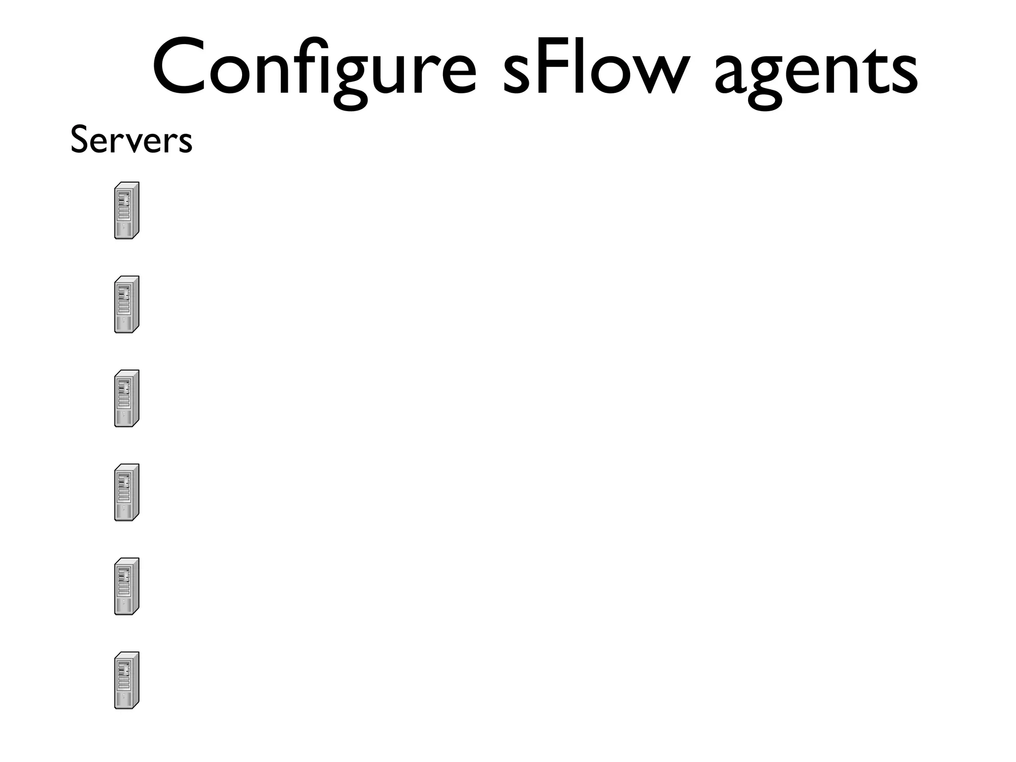 Conﬁgure sFlow agents
Servers
 