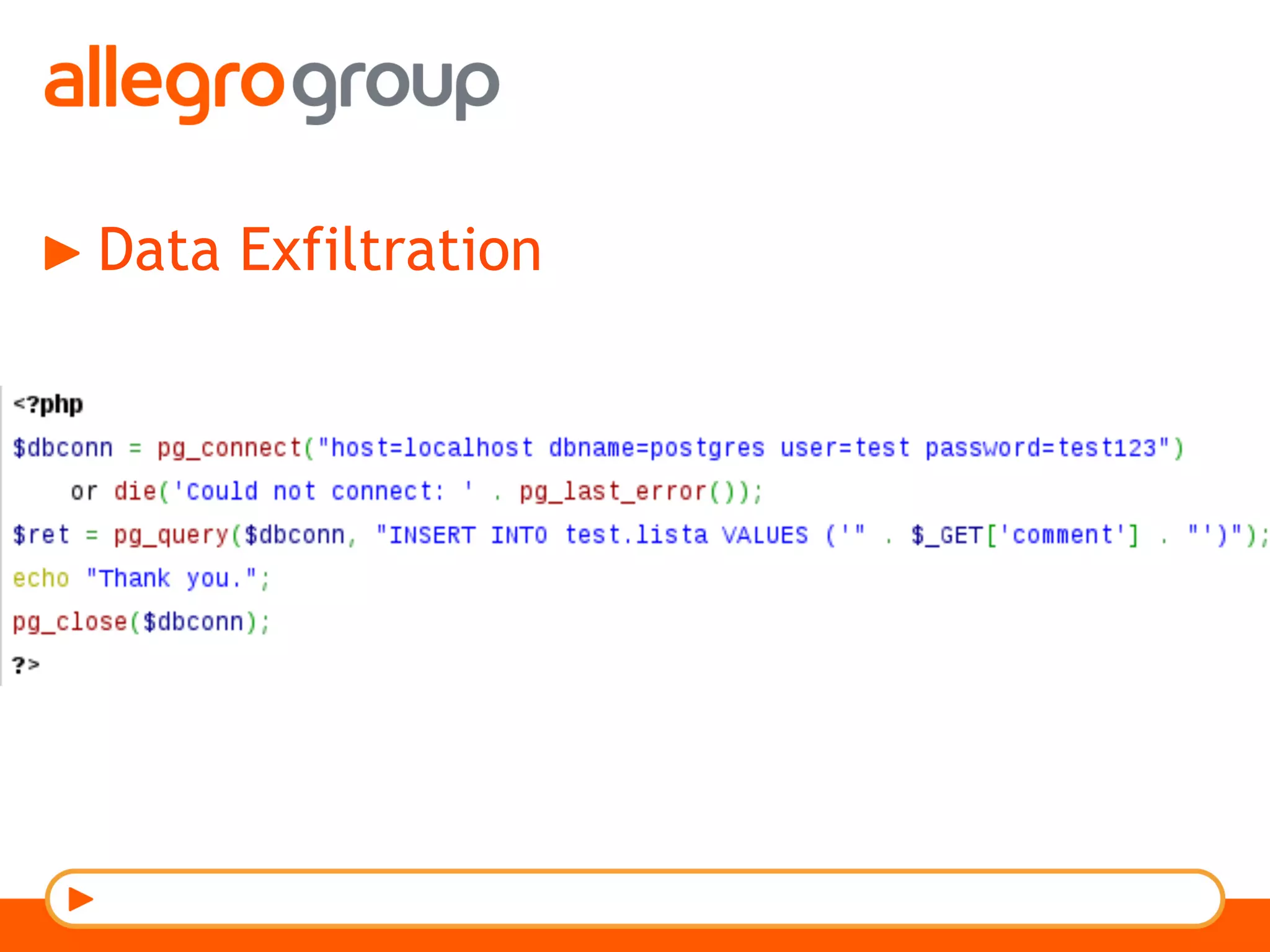 Data Exfiltration
 