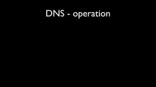 DNS - operation
 