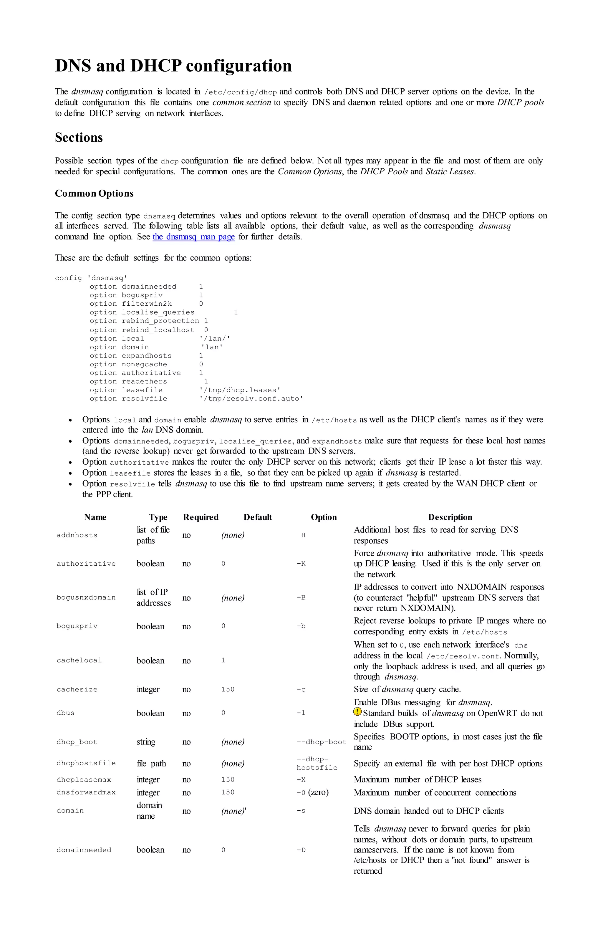 DNS, DHCP Configuration | PDF