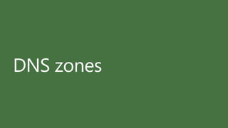 DNS zones
 