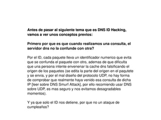 DNS Hacking y Prevencion de Intrusos