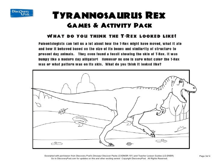 Tyrannosaurus Rex Activities