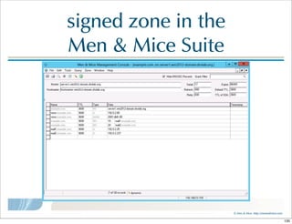 ©  Men  &  Mice    http://menandmice.com  
signed  zone  in  the  
Men  &  Mice  Suite
135
 