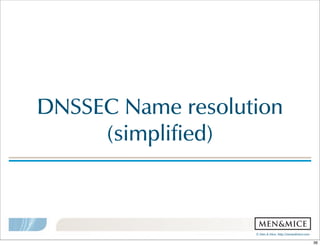 ©  Men  &  Mice    http://menandmice.com  
DNSSEC  Name  resolution  
(simplified)
36
 