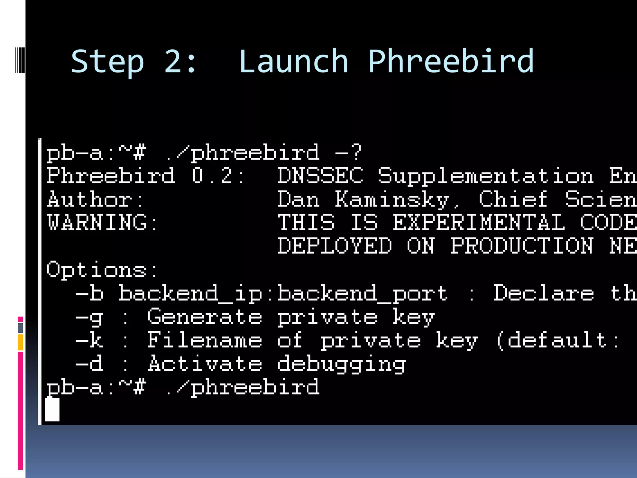 Step 2: Launch Phreebird
 