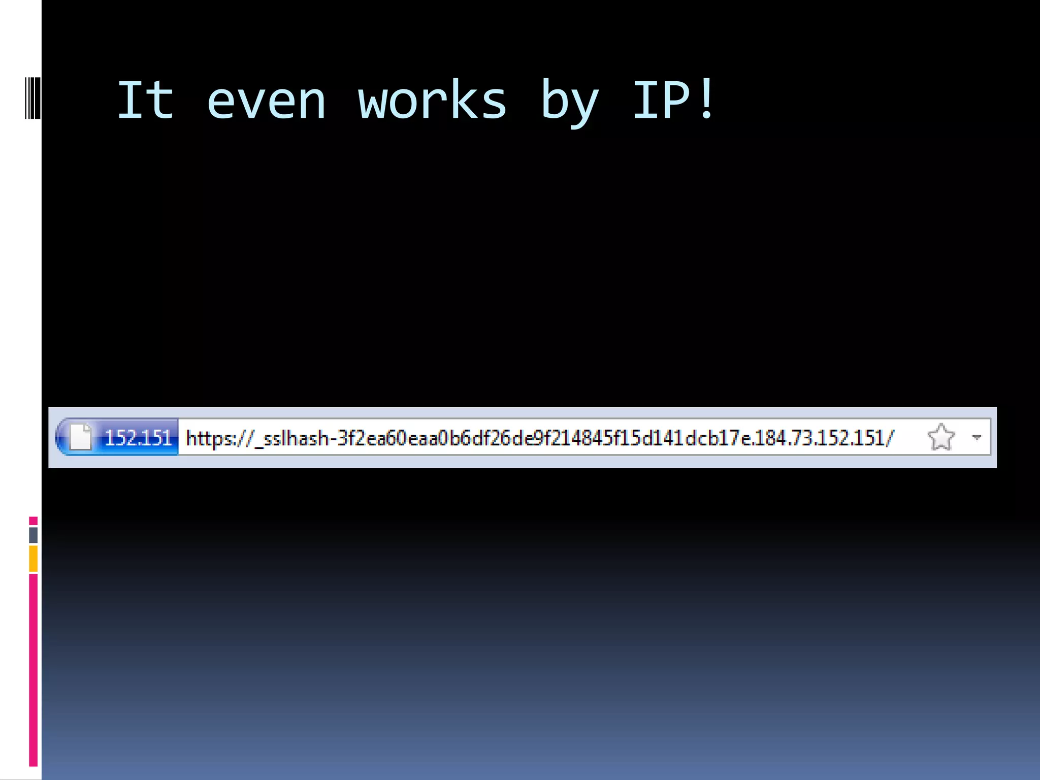 It even works by IP!
 