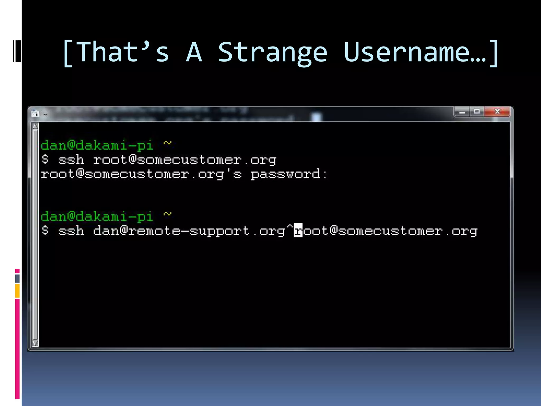 [That’s A Strange Username…]
 