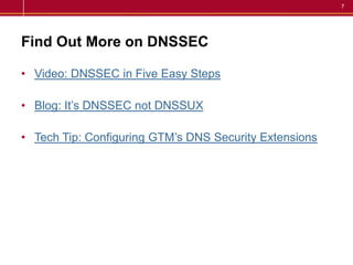 DNS Security (DNSSEC) With BIG-IP Global Traffic Manager