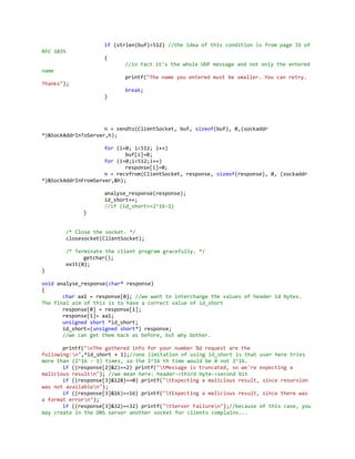 Dns server clients (actual program)