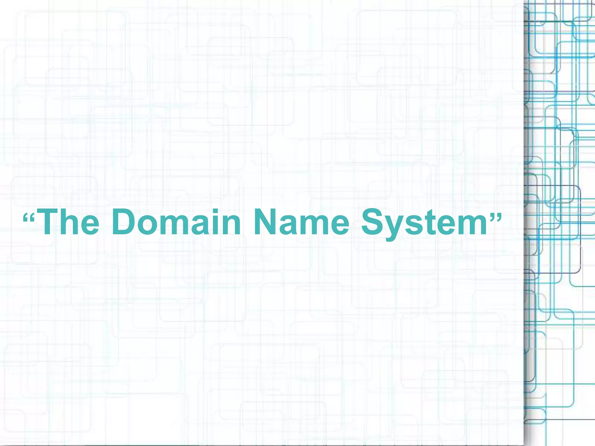 “The Domain Name System”
 