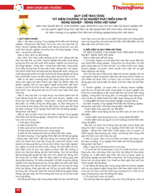 QUY CHEÁ TRAO TAËNG
“KYÛ NIEÄM CHÖÔNG VÌ SÖÏ NGHIEÄP PHAÙT TRIEÅN KINH TEÁ
NOÂNG NGHIEÄP - NOÂNG THOÂN VIEÄT NAM”
(Keøm theo Quyeát ñònh soá 16/2012/QÑHH, ngaøy 20/02/2012 cuûa Chuû tòch Hieäp hoäi doanh nghieäp nhoû
vaø vöøa ngaønh ngheà noâng thoân Vieät Nam veà vieäc Quyeát ñònh Ban haønh Quy cheá trao taëng
Kyû nieäm chöông Vì söï nghieäp Phaùt trieån kinh teá Noâng nghieäp-Noâng thoân Vieät Nam)
I. QUY ÑÒNH CHUNG
Ñieàu 1: Kyû nieäm chöông “Vì söï nghieäp Phaùt trieån kinh teá Noâng
nghieäp - Noâng thoân Vieät Nam” laø söï toân vinh caùc taäp theå, caù
nhaân, doanh nghieäp tieâu bieåu hoaït ñoäng trong lónh vöïc saûn
xuaát, kinh doanh, nghieân cöùu khoa hoïc veà noâng nghieäp - noâng
daân - noâng thoân Vieät Nam.
Ñieàu 2: Muïc ñích vaø ñoái töôïng:
Muïc ñích: Ghi nhaän, bieåu döông vaø toân vinh, ñoäng vieân kòp
thôøi caùc taäp theå, caù nhaân, doanh nghieäp tieâu bieåu hoaït ñoäng
trong caùc lónh vöïc saûn xuaát, kinh doanh, nghieân cöùu khoa hoïc
veà noâng nghieäp - noâng daân - noâng thoân Vieät Nam. Goùp phaàn
thuùc ñaåy phong traøo thi ñua yeâu nöôùc, ñoäng vieân moïi ngöôøi,
moïi thaønh phaàn kinh teá haêng say lao ñoäng saûn xuaát, naâng cao
chaát löôïng saûn phaåm vaø hieäu quaû kinh teá noâng nghieäp vaø noâng
thoân phaùt trieån maïnh vaø beàn vöõng, ñaûm baûo an sinh xaõ hoäi.
Ñieàu 3: Kyû nieäm chöông ñöôïc xeùt taëng haøng naêm vaø trao
taëng vaøo ngaøy kyû nieäm thaønh laäp Hieäp hoäi 28/05. Hieäp hoäi
doanh nghieäp nhoû vaø vöøa ngaønh ngheà noâng thoân Vieät Nam
laø ñôn vò chuû trì toå chöùc thöïc hieän coù traùch nhieäm höôùng daãn,
ban haønh, huy ñoäng kinh phí vaø toå chöùc thöïc hieän theo quy
cheá naøy.
Ñieàu 4: Moïi taäp theå, caù nhaân thuoäc moïi thaønh phaàn kinh teá
hoaït ñoäng trong lónh vöïc saûn xuaát, kinh doanh, nghieân cöùu
khoa hoïc veà noâng nghieäp - noâng daân - noâng thoân Vieät Nam
tieâu bieåu, coù nhieàu coâng lao ñoùng goùp, coù ñôn ñaêng kyù vaø
hoà sô hôïp leä theo Quy cheá naøy ñeàu ñöôïc tham gia xeùt taëng
Kyû nieäm chöông “Vì söï nghieäp Phaùt trieån kinh teá Noâng nghieäp -
Noâng thoân Vieät Nam”
Ñieàu 5: Tieâu chí bình choïn trao Kyû nieäm chöông “Vì söï nghieäp
Phaùt trieån kinh teá Noâng nghieäp - Noâng thoân Vieät Nam” döïa vaøo
caùc caên cöù nhö sau:
1/ Thôøi gian coáng hieán;
2/ Hieäu quaû kinh teá;
3/ Hieäu quaû xaõ hoäi vaø ñaûm baûo an sinh xaõ hoäi;
4/ ÖÙng duïng tieán boä khoa hoïc coâng ngheä;
5/ Baûo veä moâi tröôøng sinh thaùi vaø phaùt trieån beàn vöõng.
Kyû nieäm chöông “Vì söï nghieäp Phaùt trieån kinh teá Noâng nghieäp
- Noâng thoân Vieät Nam” ñeå trao taëng cho nhöõng taäp theå caù
nhaân coù thaønh tích xuaát saéc trong saûn xuaát kinh doanh, kinh
doanh coù hieäu quaû lieân tuïc töø hai naêm trôû leân, thöïc hieän nghieâm
tuùc nghóa vuï thueá vôùi Nhaø nöôùc, ñoùng, traû baûo hieåm xaõ hoäi,
baûo hieåm y teá vaø caùc loaïi nghóa vuï khaùc ñaày ñuû, khoâng vi
phaïm an toaøn lao ñoäng, veä sinh moâi tröôøng… thu huùt lao ñoäng
ñòa phöông giaûi quyeát toát vieäc laøm cho ngöôøi lao ñoäng, laøm
toát coâng taùc töø thieän, ñeàn ôn ñaùp nghóa vaø ñoùng goùp xaây
döïng ñòa phöông. Coù nhieàu saùng kieán caûi tieán trong lao ñoäng,
nghieân cöùu öùng duïng khoa hoïc coâng ngheä vaøo saûn xuaát. Ñaøo
taïo naâng cao trình ñoä kyõ thuaät tay ngheà cho caùn boä vaø coâng
nhaân lao ñoäng. Tham gia baûo veä, taùi taïo vaø phaùt trieån nguoàn
lôïi noâng, laâm, thuûy saûn, baûo toàn vaø phaùt trieån laøng ngheà truyeàn
thoáng, giöõ gìn baûo veä moâi tröôøng sinh thaùi taïi cô sôû saûn xuaát
vaø coäng ñoàng.
Hoäi ñoàng xeùt taëng caáp Trung öông Hieäp hoäi xem xeùt keát quaû
thöïc hieän cuûa caùc ñôn vò cho ñieåm bình quaân (Coù baûng ñieåm
theo noäi dung tieâu chí) phaûi ñaït toái thieåu 700/1000 ñieåm môùi ñuû
ñieàu kieän xem xeùt bình choïn.
II. ÑIEÀU KIEÄN VAØ QUY TRÌNH XEÙT TAËNG
KYÛ NIEÄM CHÖÔNG VÌ SÖÏ NGHIEÄP PHAÙT TRIEÅN KINH TEÁ NOÂNG
NGHIEÄP - NOÂNG THOÂN VIEÄT NAM
Ñieàu 6: Ñieàu kieän ñeå xeùt taëng:
1. Caù nhaân: Ngöôøi coù thôøi gian laøm vieäc lieân quan ñeán lónh
vöïc phaùt trieån noâng nghieäp - noâng thoân vaø noâng daân, coù thôøi
gian coáng hieán töø 10 naêm trôû leân, coù nhieàu thaønh tích, ñöôïc
doanh nghieäp, cô quan, chính quyeàn caùc caáp xeùt vaø giôùi
thieäu ñaêng kyù xeùt taëng;
Caùc UÛy vieân Ban Chaáp haønh Hieäp hoäi Doanh nghieäp nhoû vaø
vöøa ngaønh ngheà noâng thoân Vieät Nam ñaõ hoaøn thaønh nhieäm vuï
cuûa nhieäm kyø ñöôïc baàu ( 5 naêm), caùc caù nhaân coù coâng lao
ñoùng goùp xaây döïng Hieäp hoäi ñöôïc Chuû tòch Hieäp hoäi xeùt ñaëc
caùch.
2. Doanh nghieäp, cô quan ñôn vò: Nhöõng doanh nghieäp,
hôïp taùc xaõ, toå hôïp saûn xuaát, laøng ngheà, cô quan nghieân cöùu
khoa hoïc hoaït ñoäng coù lieân quan ñeán lónh vöïc phaùt trieån noâng
nghieäp - noâng thoân vaø noâng daân, coù thôøi gian hoaït ñoäng töø 5
naêm trôû leân coù nhieàu thaønh tích ñeàu ñöôïc ñaêng kyù xeùt taëng;
3. Thang ñieåm xeùt choïn cho doanh nghieäp, cô quan ñôn vò:
Kyû nieäm chöông “Vì söï nghieäp Phaùt trieån kinh teá Noâng nghieäp -
Noâng thoân Vieät Nam” Tính theo thang ñieåm 1000 ñieåm
- Chaám ñieåm hieäu quaû kinh teá: 350 ñieåm
- Chaám ñieåm hoaït ñoäng xaõ hoäi vaø ñaûm baûo an sinh xaõ hoäi:
350 ñieåm
- Chaám ñieåm öùng duïng khoa hoïc coâng ngheä:200 ñieåm
- Chaám ñieåm baûo veä nguoàn lôïi moâi tröôøng vaø phaùt trieån beàn
vöõng:100 ñieåm
Taäp theå, caù nhaân (tröø tröôøng hôïp xeùt ñaëc caùch) ñöôïc xeùt
taëng Kyû nieäm chöông “Vì söï nghieäp Phaùt trieån kinh teá Noâng
nghieäp - Noâng thoân Vieät Nam” phaûi ñöôïc caùc cô quan coù
thaåm quyeàn ñòa phöông xaùc nhaän, vaø khoâng naèm trong thôøi
gian thi haønh caùc hình thöùc kyû luaät.
3. Moãi cô quan, ñôn vò vaø caù nhaân chæ ñöôïc xeùt taëng 1 laàn
Kyû nieäm chöông “Vì söï nghieäp Phaùt trieån kinh teá Noâng nghieäp -
Noâng thoân Vieät Nam”.
Ñieàu 7: Quy trình xeùt taëng trình töï nhö sau:
1. ÔÛ cô sôû do thuû tröôûng ñôn vò chuû trì chuaån bò hoà sô (1 boä)
theo yeâu caàu cuûa Quy cheá naøy trình hoäi ñoàng thi ñua khen
thöôûng, xin yù kieán ñaùnh giaù nhaän xeùt cuûa cô quan quaûn lyù
(Sôû Noâng nghieäp vaø phaùt trieån noâng thoân, Sôû Coâng thöông, Sôû
Khoa hoïc vaø coâng ngheä, Cuïc thueá) vaø ñaùnh giaù nhaän xeùt cuûa
chính quyeàn ñòa phöông.
2. Hoäi ñoàng xeùt taëng caáp Trung öông Hieäp hoäi Doanh nghieäp
nhoû vaø vöøa ngaønh ngheà noâng thoân Vieät Nam tieáp nhaän hoà sô
cuûa caùc toå chöùc caù nhaân tham gia chöông trình ( 2 boä) taïi cô
quan thöôøng tröïc cuûa Hoäi ñoàng xeùt taëng
3. Toå chöùc bình choïn sô tuyeån:
Vaên phoøng Hieäp hoäi nghieân cöùu caùc hoà sô ñaêng kyù, caên cöù
Bình choïn giaûi thöôûng
68
 