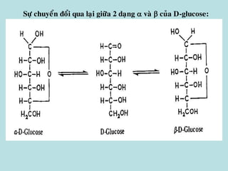 Söï chuyeån ñoåi qua laïi giöõa 2 daïng  vaø  cuûa D-glucose:
 