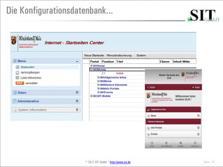 Die Konfigurationsdatenbank...




                      © 2012 SIT GmbH * http://www.sit.de   Seite 16
 