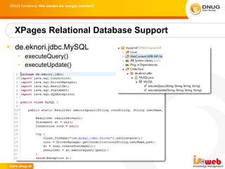 de.eknori.jdbc.MySQL executeQuery() executeUpdate() XPages Relational Database Support 