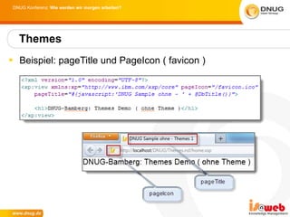 Beispiel: pageTitle und PageIcon ( favicon ) Themes 