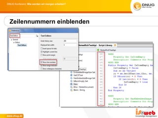DNUG Konferenz: Wie werden wir morgen arbeiten?




  Zeilennummern einblenden
 