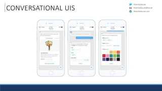 RobinSedlaczek
RobinSedlaczek.com
RobinSedlaczek@live.de
CONVERSATIONAL UIS
 