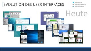 RobinSedlaczek
RobinSedlaczek.com
RobinSedlaczek@live.de
EVOLUTION DES USER INTERFACES
Heute
 
