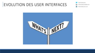 RobinSedlaczek
RobinSedlaczek.com
RobinSedlaczek@live.de
EVOLUTION DES USER INTERFACES
 