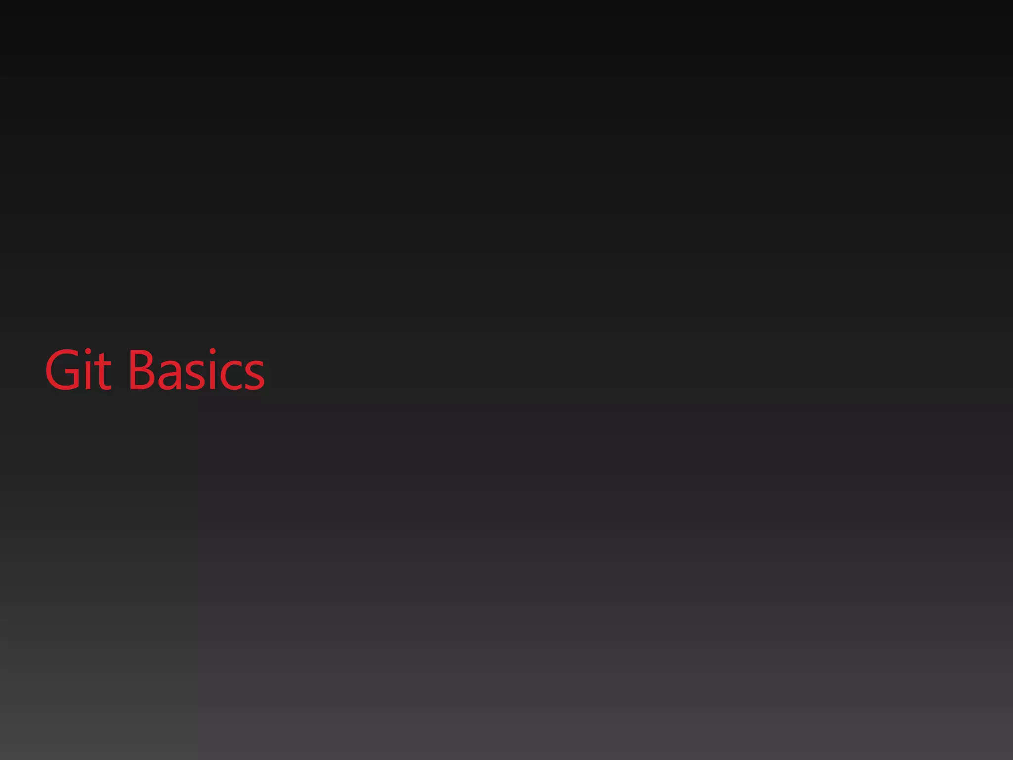 Git Basics
 