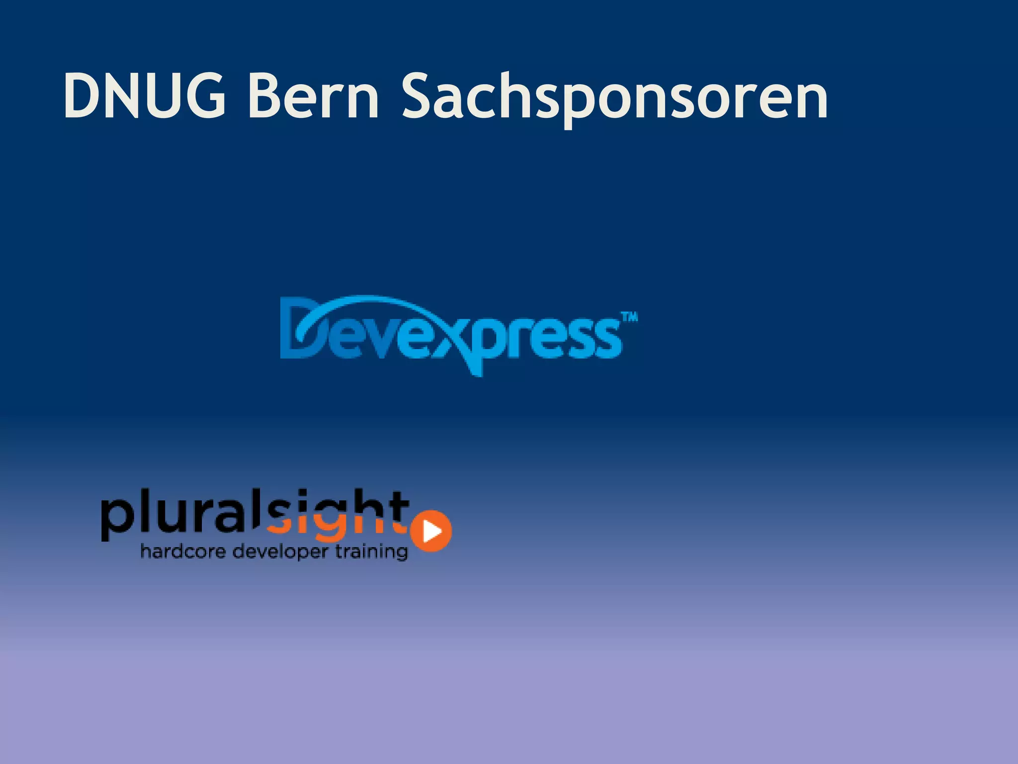 DNUG Bern Sachsponsoren
 