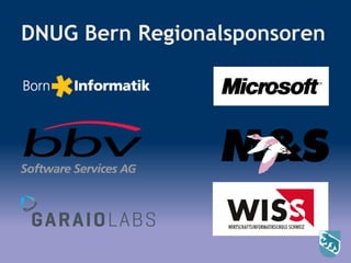 DNUG Bern Regionalsponsoren
 