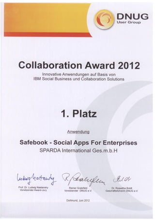 Social Business Collaboration Award 2012