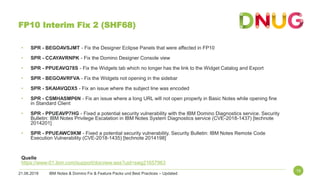 #DNUG45 - Manage Session IBM Notes & Domino - Fix & Feature Packs und ...