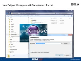 © 2013 IBM Corporation16
New Eclipse Workspace with Samples and Tomcat
 