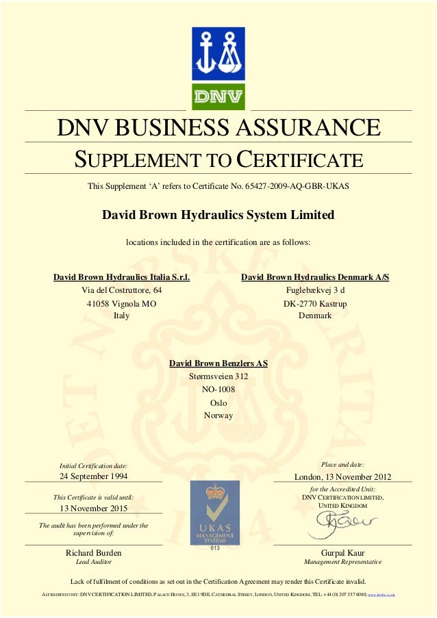 Dnv iso 9001 2008 certificate