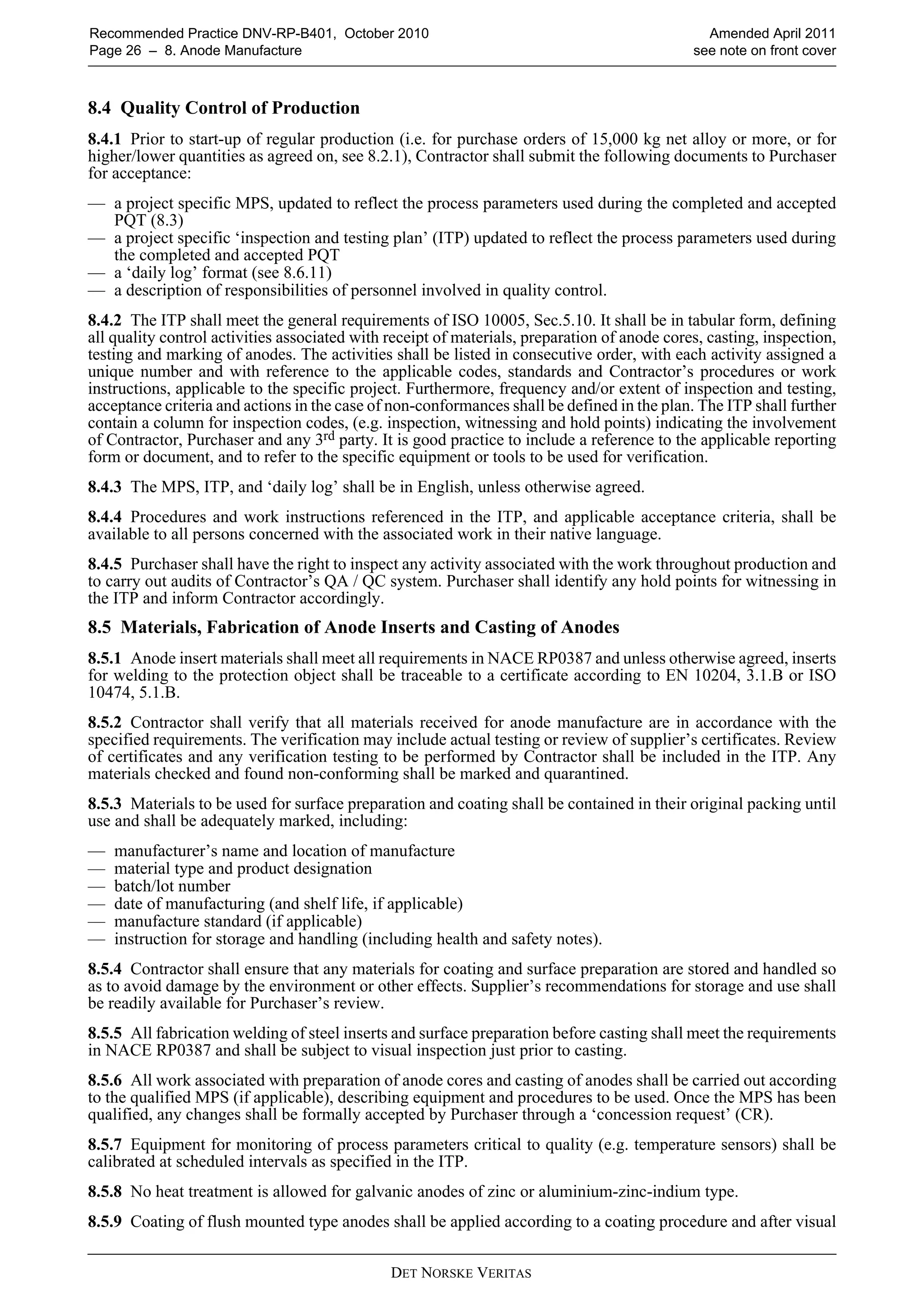 Dnv rp-b401 cp | PDF