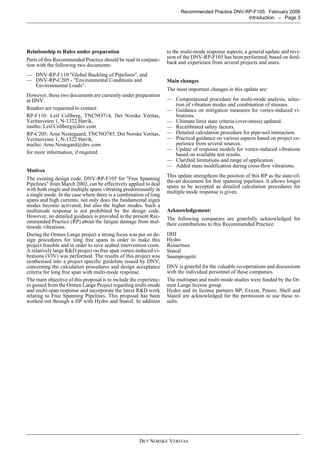 Dnv rp-f105 (2006) - free spanning pipelines | PDF