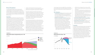 200
DNV Energy Transition Outlook 2022
201
Pathway to net zero emissions CHAPTER 8
PATHWAY
TO
NET
ZERO
EMISSIONS
income regions from around 2040. As for most synthetic
fuels, the efficiencies in the entire production process are
low, but lack of alternatives still make the developments
likely.
PNZ — Policy levers
— Increasing fees and taxes, and more costly fuels, make
airfares expensive, and effective in limiting growth in
the number of flights. Flying can be perceived as a
luxury and restricting the number of flights per person
is a possible auxiliary policy.
— Mandates on fuel targets and blend-in drive decar-
bonization of the fuel mix. In the foreseeable future,
oil-based aviation fuel will remain cheaper than
alternative fuels and technologies, including
biomass-derived or electricity-based sustainable
aviation fuels, pure hydrogen, or batteries. Conse-
quently, fuel blending mandates will be the main
policy tool enforcing uptake of low-carbon fuels in a
PNZ future, and we have applied the following
scale-up, depending on region and length of flight.
— North America and Europe: gradual scale-up to
15% SAF blended into aviation kerosene in 2030,
40% in 2040, and 75% in 2050
— OECD Pacific and Greater China: scale-up of SAF
blend-in, at about 75% of the level in North America
and Europe
— Latin America, North East Eurasia, Middle East and
North Africa, South East Asia, Indian Subcontinent:
scale-up of SAF blend-in, at about 50% of the level
in North America and Europe
— Sub-Saharan Africa: scale-up of SAF blend-in, at
about 25% of the level in North America and Europe
— Flights between leading and lagging regions will
follow the leading region’s uptake
— Technology mandates for electric short-haul flights
are likely and have been applied up to 80% for short-
haul flights by 2050 in leading regions.
— Energy-efficiency improvements, in addition to fuel
blending mandates and taxation, are expected to
continue, but more as a factor of cost reduction than
policy, as elaborated below.
Investments
In our ETO forecast we already included a quite significant
SAF share. This comes with additional costs; and we
believe the aviation subsector can finance this through
higher airfares, enabled by a willingness to pay for
sustainable solutions like SAF, both by companies and
individuals that want to reduce carbon footprints. In PNZ,
the further enforcement of fuel blending mandates
comes with additional costs. However, more expensive
flights, potentially paired with behavioural measures
discouraging unnecessary air travel, will reduce the
number of flights. The absolute investment for society in
aviation is therefore lower rather than higher in this PNZ
compared with in the ETO forecast.
8.6.2 Aviation
In our PNZ, global aviation will see modest growth
compared with our ETO forecast, with the number of
passenger flights increasing globally from 4.6bn in 2019
to 7.7bn in 2050. Due to the introduction of decarbonized
fuels, emissions from the subsector decline 68% between
pre-covid 2019 numbers and 2050, when they will be 340
MtCO2
per year.
Technologies
Aviation is a hard-to-abate sector with opportunities for
electrification limited to short-haul flights, representing
only a small fraction of aviation fuel use. Decarbonization
therefore needs to focus on the decarbonization of the
fuel itself. Efficiency, as measured in energy use per
passenger-km, will continue to improve due to better
engine technology, improved aircraft design, larger
planes, and better flightpath logistics. Annual efficiency
improvements will, however, decrease from 1.9% per year
today to 1.2% in 2050. Deployment of electric aircraft is
likely to start before 2030 for very small, short-haul
planes, and in the 2030s for slightly larger short-haul
planes in leading regions. Batteries have very low energy
density, and only hybrid-electric solutions are relevant for
medium- and long-haul. Since only a minor part of
aviation fuel is consumed on short-haul flights, electricity
will represent only 3% of the aviation fuel mix in 2050.
The aviation industry has started to direct extensive
research into hydrogen as a future aviation fuel, with early
indications pointing to hydrogen being most promising
for medium-haul aircraft. There are technology, cost, and
regulatory challenges aplenty, and realistically, we will
see hydrogen-powered airplanes starting at small scale
around 2040 in a first few regions, with limited wider
uptake before mid-century.
Sustainable aviation fuel (SAF) can replace the existing
kerosene with relatively little adjustment of fuel tanks and
engines (depending on blending ratio). In the short and
medium term, SAF is likely to consist mainly of biofuels
produced from feedstocks such as used cooking oil,
municipal solid waste, grassy crops and algae, and
through conversion technologies such as hydroprocessed
esters and fatty acids synthetic paraffinic kerosene
(HEFA-SPK), Fischer–Tropsch, pyrolysis, and alcohol to jet.
In the longer term, other SAF solutions will be developed,
and liquid synthetic fuel originating from hydrogen is
likely to represent more than half of the SAF in the high-
 