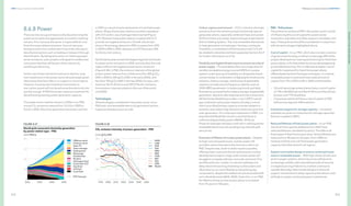 212
DNV Energy Transition Outlook 2022
213
Pathway to net zero emissions CHAPTER 8
PATHWAY
TO
NET
ZERO
EMISSIONS
8.6.8 Power
There are two very good reasons why decarbonizing the
power sector early and aggressively is crucial for reaching
net zero. First, because the sector is responsible for one
third of energy-related emissions. Second, because
having access to low-carbon electricity is the only way to
decarbonize sectors such as heating or transport through
electrification. By taking early action on reducing power
sector emissions, policymakers will signal to markets and
consumers that they will be part of the solution by
switching to electricity.
As the cost of solar and wind continue to decline, most
new investments in the power sector already target green
alternatives that have little or no support in most regions.
However, focusing new investment exclusively on
low-carbon power will not decarbonize the electricity mix
quickly enough. A PNZ future also requires investment for
decarbonizing existing power generation capacity.
The power sector reaches net zero in 2046 in our PNZ;
annual CO2
emissions reduce from 12.6 Gt in 2020 to –
0.6 Gt in 2050. Electricity generation becomes coal-free
in 2047 as a result of early retirements of coal-fired power
plants. All gas-fired power stations are either equipped
with CCS and/or use a hydrogen blend as fuel (Figure
8.37). Biomass-fired power stations coupled with CCS
provide net negative emissions. Overall, electricity’s
share in final energy demand in PNZ increases from 20%
in 2020 to 48% in 2050, whereas our ETO forecasts 36%
for this by mid-century.
North East Eurasia remains the largest regional contributor
to power sector emissions in 2050, and is by then the only
region without net negative power sector emissions
(Figure 8.38). In PNZ, the emission-intensity of the global
power system reduces from a little more than 400 gCO2
/
kWh in 2020 to 200 gCO2
/kWh in the early 2030s, and
less than 100 gCO2
/kWh in the late 2030s. Europe, Latin
America, North America and OECD Pacific maintain a
low emission-intensity relative to the rest of the world
until 2050.
Technologies
All technologies considered in the power sector of our
PNZ exist, and renewable electricity generation techno-
logies are already proven at scale.
Carbon capture and removal − CCS is critical to eliminate
emissions from the remaining fossil-fuel (mostly natural
gas) power plants, especially combined-heat-and-power
(CHP) and heat-only power stations that generate heat for
district heating systems. The only renewable alternatives
to heat generation are hydrogen, biomass, and waste.
Therefore, a combination of fuel transition and CCS will
be needed to decarbonize heat supply (see Section 8.6.9
for further information on CCS).
Flexibility and digital infrastructure to ensure security of
power supply — The possibility that a very large share of
variable renewable energy sources (VRES) in a power
system could cause grid instability is a frequently heard
concern today. A combination of digital grid infrastructure
solutions, battery storage, and backup dispatchable
capacity can help ensure frequency stability, even at
100% VRES penetration. In balancing hourly and daily
fluctuations,pumpedhydro,batterystorage,dispatchable
generation, demand-side response and interconnections
will be the key flexibility providers. Low-CAPEX natural
gas combined-cycle power stations will play a critical
role in providing backup capacity to power systems in
extreme cases where high demand meets low wind and
solar generation. For continued investment in VRES, it is
essential that flexibility is built-in and that there is
sufficient dispatchable power (IRENA, 2019a,b).
Power-to-hydrogen will play a vital role in utilizing excess
renewable electricity and avoiding long intervals with
zero prices.
Extension of lifetime of nuclear power plants — Despite
its high cost and waste issues, nuclear power still
provides carbon-free electricity and has a role in our
PNZ. Despite new, small modular reactors possibly
offering lower costs and shorter lead times for nuclear
development projects, large-scale nuclear power will
struggle to compete with low-cost solar and wind. One
sensible policy for nuclear in a net zero pathway is to
delay decommissioning of existing nuclear plants and
allow them to run more flexibly by refurbishing key
components, despite the additional cost associated with
such refurbishments (IAEA, 2020). Given this, in our PNZ,
the lifetime of new nuclear power plants is increased
from 75 years to 100 years.
PNZ — Policy levers
The policies to achieve a PNZ in the power sector consist
of influencing the cost of capital for power sector
investment; subsidies and other support; mandates; and
bans. These policies should be considered in conjunction
with the technologies highlighted above.
Cost of capital — In our PNZ, which also involves a revision
of government funding, it will be increasingly difficult for
project developers to raise equity financing for fossil-fuel
power plants, or for that matter to access advantageously
priced debt financing. This is reflected as higher cost of
capital for investment for fossil-fuel power plants,
differentiated by fossil-fuel type and region. In contrast,
renewable power investments have reduced cost of
capital, from 7% in 2022 to 6% in 2025 and thereafter.
— Oil and natural gas power plants have a cost of capital
of 11% in Middle East and North Africa and North East
Eurasia, and 17% elsewhere.
— Coal power plants will have a cost of capital of 20%
without any regional differentiation.
Investment support for storage capacity — Increased
subsidies are given to investment for storage capacities
that are coupled to VRES.
Reduced lifetimes of fossil power plants — In our PNZ,
new fossil-fuel capacity additions from 2022 have
reduced lifetimes mandated by policy. This affects all
three types of fossil-fuel power plant, whose lifetimes are
reduced from 40 years to 25 years. From 2045 on,
residual oil-fired and coal-fired power generation
capacity is forcibly retired in all regions.
Support and market design to ensure continued invest-
ment in renewable power — With high shares of solar and
wind in power systems, electricity prices will become
increasingly volatile, with extended periods of very low
or negative pricing if electricity markets continue to
operate like today. New market designs or financial
support mechanisms to keep capture prices above costs
will help to sustain continued power investments.
 