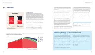 22
DNV Energy Transition Outlook 2022
23
Energy demand CHAPTER 1
1.2 TRANSPORT
Current developments
The transport sector has seen pandemic-associated
reductions in energy demand in all subsectors — air, road,
rail, and at sea — albeit with significant differences. In 2020,
the combined demand across these sectors fell by more
than a tenth (11%). Aviation, which experienced the highest
percentage reduction, almost halving from 2019 to 2020,
has not yet fully recovered and will not do so in our forecast
period because business travel is expected to remain
lower than the pre-pandemic level. By contrast, energy
demand for maritime transportation fell by 4%, rail by 5%
and road by 7%.
In 2020, transport was responsible for 26% of global final
energy demand, supplied almost entirely by fossil fuels.
Figure 1.3 shows that 89% of transport energy use is oil,
with natural gas and biofuels taking 6% and 4% shares,
respectively, and electricity 1%. At present, the energy
mixes in aviation, maritime and road almost mirror that of
the global transport sector, whereas rail energy is mainly
from electricity.
To reduce local air pollution and global emissions, natural
gas and biofuels — either pure form or blended with
gasoline and diesel — were introduced decades ago.
Greater China and North East Eurasia have a leading
natural gas share (8%) in road transport. All regions, except
Middle East and North Africa, have biofuel-blend
mandates or give biofuels preferential treatment. Biofuel
mandates are prime examples of the role of public policy
in transport fuels. Decarbonization and fuel efficiency are
interlinked — some regions, notably Greater China and
OECD countries, use a mixture of push-and-pull policy
measures to achieve decarbonization ambitions. We
envisage public policy targeting and banning emissions
continuing for at least another decade, supported by
significant industrial and consumer approval.
Over time, though, technology cost-learning dynamics will
make such policies superfluous — at least in road transport,
which accounts for almost 75% of transport-energy use.
Vehicle manufacturers are increasingly overhauling their
strategies to cope with the looming market dominance of
EVs. For almost all use cases, EVs will soon become more
cost effective than internal combustion engine vehicles
(ICEVs). EVs typically have less than a third of the energy
consumption of ICEVs, and lower maintenance costs.
However, removing EV support too soon will reverse
EV-uptake dynamics (Testa and Bakken, 2018). If one
factors in both direct and indirect subsidies, EVs have
already reached cost parity with ICEVs in most world
regions, and sales will accelerate as an ever-larger range
of models enters the market.
Removing EV support too soon will reverse
EV-uptake dynamics.
EJ, TWh, or Mtoe? The oil and gas industry normally
presents its energy figures in tonnes of oil equivalents
(toe) based on m³ of gas and barrels of oil, whereas the
power industry uses kilowatt hours (kWh). The main
unit for energy, according to the International System
of Units (SI), is, however, joules, or rather exajoules (EJ)
when it comes to the very large quantities associated
with national or global production. EJ is therefore the
primary unit that we use in this Outlook.
So, what is a joule? Practically, a joule can be thought of
as the energy needed to lift a 100 g smartphone one
metre up; or the amount of electricity needed to power
a 1-watt LED bulb for 1 second (1 Ws). In other words,
a joule is a very small unit of energy, and, when talking
about global energy, we use EJ, being 1018
J, or a billion
billion joules.
While we use J or EJ as the main unit of energy, in a few
places we use Wh. For measurements of quantities of
energy production, we use tonnes, m³, and barrels.
For ease of comparison, conversions are:
1 EJ = 277.8 TWh
1 EJ = 23.88 Mtoe
Measuring energy; joules, watts and toes
*Mbpd = million barrels per day of crude oil.
53Mbpd*
89%of transport
demand
Oil for transport
29Mbpd*
51%of transport
demand
2021 2050
 