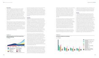 240
DNV Energy Transition Outlook 2022
241
Regional transitions CHAPTER 9
Renewables
Today, Latin America has already one of the highest
shares of renewable power generation among the
regions, with hydropower, the largest such source,
supplying 46% of total power production. However, by
2050, hydropower will have lost its present ranking, with
its 20% share in mid-century surpassed by both wind
(32%) and solar (38%). While in 2020, 56% of electricity
generation was through renewables dominated by
hydropower, 42% was through fossil fuels, with a major
share from natural gas-fired plants. Wind was responsible
for about 6% and solar provided less than 2% of electricity
generation.
We forecast that solar power will grow significantly in the
coming decades, providing almost 15% of power genera-
tion in 2030, and almost 40% by 2050 (Figure 9.2.3). Wind
power will increase at a similar pace, with a share of 25%
by 2030 and 42% by 2050, it is going to provide a
substantial proportion of Latin America’s future electricity
needs along with solar. At the end of our forecast period,
fossil fuel-based electricity production in the region will
have reduced to 7% of the total.
Given the near-perfect conditions for solar power in the
Atacama and Chihuahua deserts in Latin America,
countries such as Chile, Argentina and, in part, Brazil are
investing in solar power to decarbonize energy and other
sectors. Wind is strong in Brazil, the country being third
for wind installations in 2021 in terms of installed capacity,
indicating the huge potential in this part of Latin America
for wind power to support the region’s decarbonization
pathway.
Hydrogen
Mindful of the region’s energy transition being mainly
driven by strong electrification through solar and wind
power growth, Latin American countries are also heavily
investing in renewable hydrogen. Today, Latin America
needs about 5% of the world’s hydrogen output for its
manufacturing sector, but produces only about 2% of the
global figure, almost entirely from unabated fossil fuels.
This will change significantly in the next three decades.
Electricity will drive decarbonization of sectors fit for
electrification. However, with abundant renewable
resources, hydrogen is seen as an opportunity for Latin
America to become an exporter of hydrogen to Europe,
North America, and Asia; and, to a lesser extent, a
producer of hydrogen for domestic decarbonization.
Latin American countries are developing plans and
starting investment to scale up production and prepare
for export of low-carbon hydrogen from solar and wind
power. Electricity from solar and wind, together with
hydrogen as low-carbon fuel, are seen as Latin America’s
transition pathway away from oil and gas while also
offering significant export potential. However, significant
uptake of hydrogen production is only envisaged to start
in the next decade, as costs will need to continue their
decline, and governments need time to establish the
many frameworks enabling hydrogen production, export
and potential domestic use.
From the late 2020s, hydrogen produced by electrolysis
powered by dedicated renewables will start dominating
hydrogen production. In 2040, almost 31% of the total
hydrogen produced will be green hydrogen, and 46% in
2050. Thanks to high capacity factors, Latin America will
have the lowest levelized cost for solar-powered hydrogen
production. In fact, the region’s solar-based hydrogen is
cheaper than most of its competitors, such as wind-based
hydrogen (Figure 9.2.4). From 2040 on, solar-based
hydrogen production will be competitive with natural
gas-based hydrogen production at around 2 USD/kg.
The same applies to grid-based hydrogen production.
Wind-based hydrogen production will remain slightly
costlier then solar based on average in Latin America.
However, at promising wind sites, the levelized cost of
hydrogen might be even lower than for solar-based
hydrogen.
Given the low levelized cost of hydrogen production and
the vast potential for solar power exploitation and
promising wind resources, Latin America will become a
major hydrogen exporter. We forecast that about 25 MtH2
of hydrogen and its derivatives will be exported from
Latin America by 2050. A substantial majority will be
exported as ammonia and for energy purposes (75%).
Almost half of this will be shipped to North America
supporting regional hydrogen ambitions of increased
use there. The remainder will go to Asia and Europe.
To realize these projections, the region must properly
plan the challenging part of this undertaking: hydrogen
transport. And it appears that it will do so, including
pipelines for intraregional distribution of hydrogen, and
export terminals for hydrogen conversion to ammonia.
Latin America’s strong natural gas pipeline network will
be repurposed for hydrogen to support the ambitions.
Biofuels
Those export plans will also be supported by a lower
uptake of hydrogen domestically as Latin America not
only holds the potential to supply other regions with
green hydrogen from solar and wind, it also has great
potential to further displace imported fuels with biofuels
like bioethanol, biodiesel and biogas/biomethane.
Brazil`s sugarcane ethanol programme, launched in 1975,
Argentina’s soya biodiesel, and Colombian palm oil
biodiesel are prime examples of the region’s success in
providing renewable alternatives to fossil fuels. Today,
only Venezuela has no biofuel mandate in Latin America,
partially due to its domestic oil production. Latin American
countries are promoting biofuel use through strong
mandates with high blend rates of ethanol and biodiesel.
The region’s share in upgrading its biogas to biomethane,
which has a better overall supply-chain footprint, is very
high. Currently, about 30% of Latin Americas biogas
production is further refined to biomethane (IEA, 2020).
By 2050, the region will produce about 8 Gm3
of
 
