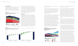 250
DNV Energy Transition Outlook 2022
251
Regional transitions CHAPTER 9
Final energy demand
Final energy demand in Europe will change profoundly in
the next three decades, as illustrated in Figure 9.3.4.
Population in Europe will remain stable, around 540
million inhabitants, and GDP per capita will increase by
37%. In contrast, final energy demand will decrease by
21%, influenced by energy-efficiency gains and rapid
electrification. Fossil-fuel use will be increasingly
confined to a few sectors. Oil demand will decrease from
19 EJ in 2020 to 8 EJ in 2050 and will mainly come from
non-energy use in the petrochemical industry (40%) and
transport (37%). In the meantime, demand for natural gas
will decrease from 12 EJ to 5 EJ, with a strong remaining
demand for space and water heating (64%) and manu-
facturing (15%) to a lesser extent.
Electrification
Electrification is key to decarbonization, energy inde-
pendence and energy efficiency. European electricity
demand will almost double from 3.1 PWh in 2020 to 5.8
PWh in 2050. Road transport electrification will have one
of the most visible effects on everyday life. With strong
policies, like the EU ban on new ICE passenger vehicle
sales by 2035, the battery-electric vehicle share in the
total fleet is expected to increase from 1% in 2020 to 20%
in 2030 and 96% in 2050. Some countries like Norway will
transition even faster in this regard, with EVs reaching a
42% share there in 2030. Use of electricity for commercial
vehicles is more challenging, and almost non-existent
today, but their share will reach 11% by 2030 and 74% in
2050. Road transport will account for an increase of 900
TWh in annual electricity demand in the next three
decades, equivalent to a third of today’s total electricity
demand in Europe.
The remaining increase in electricity demand is shown in
Figure 9.3.5. In the coming decade, most of this growth
will come from the traditional end-uses (buildings, road
transport and manufacturing). Hydrogen production from
on-grid electricity will pick up in the late 2030s and
represent the second biggest increase in electricity
demand after 2030.
The generation of electricity from renewable sources will
be the key enabler of both electrification and decarboni-
zation, and with acceleration policy, such as set by the
REPowerEU, 2030 renewable generation capacities are
envisioned at 1,236 GW compared with 1,067 GW under
the Fit-for-55 proposal. We forecast a lower total of 1000
GW of renewable capacity by 2030 for the whole region,
corresponding to a 370 GW additional capacity
compared to 2020 level, with similar increases around
170 GW for solar PV and wind. Managing this increase will
be a challenge from both the power generation and grid
perspectives. Although common regional guidelines and
financing regulation like the EU green taxonomy and
carbon pricing are in place to achieve decarbonization
objectives, different national strategies will be imple-
mented, depending on natural resource potential, local
incentives, and industrial policies.
The Iberian Peninsula has for example an ambition to use
its solar and wind potential to become a renewable hub
for Europe, with increased electricity connection to the
rest of the continent. Northern Europe will invest more in
wind power due to local potential and having less
potential for solar. The North Sea is a prime location for
offshore wind, and investments will continue to flow into
the region, both for fixed and floating wind turbines.
Nuclear energy, though controversial, will remain strong
in historical users like France, the UK and Eastern European
countries, but is unlikely to develop at large scale in new
countries.
As a result, the power mix shown in Figure 9.3.6 is diverse,
but will be almost decarbonized by 2050. However, we
forecast wind power to be the most important renewable
power source by mid-century, representing almost half
(48%) of total electricity generation in 2050, indicating
that Europe almost achieves its target. This is the largest
share of all regions, clearly above global average (31%).
Europe has one of the most interconnected power
networks, but grid build-out will also continue to accom-
modate this growth and keep on balancing the grid.
Total power line length with double by 2050, and inter-
connection withneighbouring regionswillgrowfourfold,
enabling both grid balancing and reliable power supply.
Climate change will affect energy demand for space
cooling and heating in buildings in Europe, and ironically
help the region in decreasing its reliance on oil and
natural gas in the sector. Milder winters will mean less
need for heating, and stricter insulation standards will
further reduce the demand. As shown in Figure 9.3.7,
space cooling is powered by electricity only, while space
heating was traditionally fossil dominated. As detailed in
Chapter 1, space heating is now also electrifying. Uptake
of heat pumps, further incentivized by RePowerEU, and
their increasing efficiency will be major factors in reducing
energy demand from space heating. On the other hand,
heatwaves as in the summer of 2022, and a more general-
ized rise in temperatures, will drive a doubling in demand
for space cooling between now and 2050. Thus, overall,
 