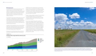 270
DNV Energy Transition Outlook 2022
271
Regional transitions CHAPTER 9
Emissions
Sub-Saharan Africa is already facing devastating climate
change impacts, such as drought, delayed rainfall
season, or flooding due to excessive rains impacting crop
production. The region’s contribution to GHGs historically
has been negligible, less than 3% of the world’s energy-
related CO2
emissions. Excluding South Africa and
Nigeria, the region’s countries are among the lowest
emitters in the world.
Our projection for the regional average carbon-price level
is USD 5/tCO2
in 2030 and 25/tCO2
by 2050. We expect
slow adoption and limited explicit carbon pricing instru-
ments in the region due to the predominant development
focus, where future schemes will be motivated by access
to climate finance and to avoid carbon-border adjustment
mechanisms (see section 6.4).
The region’s energy-related CO2
emissions will rise 61% by
2050 amidst a quadrupling of the economy, as emissions
decouple from GDP. Still, emissions growth willcomefrom
alldemandsectors,withthehighestgrowth originating
fromtransport(103%)asshowninFigure9.4.12.
Emissions from coal are the largest today, accounting for
about 40% of energy-related emissions, followed by oil
(33%). These carriers will swap places over the forecast
period in terms of contribution to the region’s emissions
footprint. As mentioned above, oil consumption expands,
particularly in road transport, while coal consumption,
and hence emissions, lingers in extractive manufacturing,
and CCS uptake will be negligible at 40 MtCO2
per year,
about 3% of total CO2
emissions.
However, despite population growth and rising standards
of living, Sub-Saharan Africa’s 0.7 tCO2
per person
emissions in 2050 are 12% lower than today; in contrast,
in the North America region 3.8 tCO2
per person will be
emitted in mid-century.
In the context of global climate policy, Sub-Saharan
African country pledges in NDCs suggest the regional
target is for emissions to grow no more than 67% by 2030
relative to 1990. These are unconditional targets, and
some countries expect further reductions provided there
is international support. Our Outlook indicates energy-
related emissions rise 107% over that period, suggesting
that the ambitions are not met. Looking ahead to 2050,
very few Sub-Saharan African countries have adopted
targets to reduce CO2
emissions. Our Outlook estimates
emissions a little under 1.5 GtCO2
per year in mid-century,
61% greater than in 2020.
One of 13 coal-fired power plants in South Africa owned and operated by the country’s highly indebted utility, Eskom. A rapid, large-scale
renewable energy build-out is vital in South Africa to replace the ageing and poorly maintained fleet of coal plants. A lack of generation capacity
caused by persistent breakdowns has led to thousands of hours of load shedding in 2022 alone, causing significant hardship and damaging an
already-challenged economy.
 