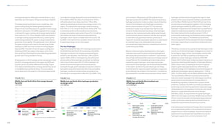 278
DNV Energy Transition Outlook 2022
279
Regional transitions CHAPTER 9
and regional exports. Although currently there is a very
tepid take up in the region, things are starting to happen.
The fastest growing demand sector is buildings, with
space cooling being the fastest growing subsector
(Figure 9.5.4). Out of the total 21 EJ growth in total energy
demand in all sectors, 5 EJ (24%) originates from a surge
in demand for space cooling, which grows nearly tenfold
from 0.6 EJ to 5.7 EJ. This is despite a 30% improvement
in average cooling equipment efficiency, meaning that
useful energy demand for space cooling is expected to
grow even more rapidly. This spectacular rise in demand
for space cooling is due in part to the warming climate,
leading to a 30% rise in the number of cooling degree
days by 2050. The other drivers for space cooling are a
doubling of GDP per capita in the region, and a more
than doubling of building floor area reflecting population
growth and a rising standard of living.
A key question is which energy carriers are going to meet
the 54 EJ of energy demand in the region by 2050, and
how the carrier mix will be different from today. Figure
9.5.5 depicts developments in energy demand by carrier
in the Middle East and North Africa. The most salient
trend observed in this graphic is the almost exponential
riseinelectricenergy,alongwithaconcurrentdeclineinoil.
From 2020 to 2050, the share of oil drops from 37% to
22% while electricity’s share rises from 17% to 38%,
replacing natural gas as the primary energy carrier in the
region. The demand for natural gas, while increasing
from 14 EJ to 17 EJ, drops in share from 42% to 32%. This
is somewhat similar to the overall picture of primary
energy consumption seen earlier (Figure 9.5.1). Small but
still visible is the sliver of demand responded to by
hydrogen, which claims a modest share of around 2.3%
by 2050. In the next section, we take a closer look at this
burgeoning energy carrier in the region.
The rise of hydrogen
Figure 9.5.6 shows the take-off in hydrogen production in
the Middle East and North Africa starting in the 2030s.
Hydrogen production for energy purposes will grow
tenfold in two decades, from less than 1 Mt in 2030 to
nearly 10 Mt in 2050. In the beginning, this will consist
almost solely of blue hydrogen produced via methane
reforming of natural gas with CCS. Blue hydrogen will
remain dominant throughout the forecast period.
Gradually though, green hydrogen produced in electro-
lysis plants using dedicated solar electricity, and yellow
hydrogen, produced via electrolysis using electricity
from the grid, are expected to take off in the 2040s. They
will constitute 14% (green) and 25% (yellow) of total
hydrogen production by 2050. This split among various
hydrogen production routes is a direct result of develop-
ments in the levelized cost of hydrogen production,
which is demonstrated in Figure 9.5.7 for selected
production routes. It can be seen that, thanks to low
prices for locally extracted natural gas, blue hydrogen
remains as the most economically viable route through-
out the forecast period. However, with the rapid growth
in solar electricity generation (shown previously in
Figure 9.5.2) and the associated reduction in costs thanks
to cost-learning curves, dedicated solar and grid-
connected electrolysis become competitive production
routes during the 2040s.
Recent market and policy developments in the region
indicate a clear push for green and blue hydrogen and
derivatives like ammonia and e-methanol. The prerequi-
sites of high-yield renewable resources and large areas of
unused flat land for renewables and electrolysis plants
needed for green hydrogen, and cheap natural gas
resources for blue hydrogen, are all abundantly available
in the region. As electricity and natural gas are cheap,
local demand for expensive green hydrogen is expected
to be relatively low, at least in the near term. Considering
the potential for cost-effective production of low-carbon
hydrogen and derivatives alongside the region’s ideal
position at the nexus of growth markets across the East
and the West, Middle East and North African countries
are set to become key global suppliers in the emerging
global hydrogen market. By 2050, around 1.5 Mt/yr of
hydrogen is expected to be transported via pipeline and
seaborne trade (mainly pipeline), mainly to Europe and
the Indian Subcontinent, as well as around 12 Mt of
ammonia (for both energy and feedstock use) via shipping
to various other regions. The Middle East and North
Africaisexpectedtobethesoleexporterofpurehydrogen
to Europe, responding to a small share of demand in the
latter region.
Therefore, it comes as no surprise to see that export is the
core focus of national hydrogen strategies announced so
far by Algeria, Egypt, Oman, Saudi Arabia, and the UAE.
In particular, the UAE is targeting a 25% share in the
global low-carbon hydrogen market by 2030 (SP
Global, 2021c) while Saudi Arabia has stated intentions of
becoming a leading global supplier of hydrogen (Reuters,
2022). Oman is also competing to become a regional
player in green hydrogen/ammonia; reflected by its
national strategy which highlights incremental targets of
dedicated renewables capacity deployment: 1 GW by
2025, 10 GW by 2030, and 30 GW by 2040 (Sundar, 2021).
The race between different countries to become the
main low-carbon hydrogen hub in the region is pushing
governments to accelerate and increase efforts in
establishing regulatory frameworks to support these
ambitions. However, the UAE is currently considered to
be the only country that has reached an advanced stage
of development in its regulatory framework, and clearer
direction is expected before the end of the year
(ADGMO, 2022). As requirements for green hydrogen
differ from one region to another, Middle East and North
African countries are also actively exploring private and
public certification schemes that would allow them to
satisfy the requirements of importing countries.
International partnerships and foreign direct investment
are complementary pillars in the achievement of export
targets set out in these strategies. Several international
agreements have already been established across the
hydrogen supply chain, primarily between Gulf
 