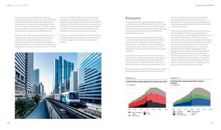 320
DNV Energy Transition Outlook 2022
321
Regional transitions CHAPTER 9
East Asia, we predict that 28 PJ per year of energy
demand for rail transport in 2020 will increase to 49 PJ per
year in 2050. More importantly, we also expect the rail
transport segment to become increasingly electrified,
which also improves energy efficiency. In 2020, only half
the energy used for rail transport was electricity. By 2050,
almost all the rail transport energy will be electricity.
While rail’s share in transport energy demand does not
change between 2020 and 2050 in South East Asia, it is
important to stress that the absolute rise in energy
demand for rail transport corresponds to a higher than
equivalent reduction in road energy demand. Rail is a less
energy-intensive transport mode; an increase of 21 PJ per
year between 2020 and 2050 in rail transport energy
translates to a considerably greater reduction in road
passenger energy demand. Furthermore, the co-benefits
of reduced road traffic congestion, less air pollution, and
avoidance of productivity loss, all contribute to increase
the preference for rail transport, especially in densely
populated or far-flung locations in South East Asia.
In summary, measures are being taken to haul the region
out of the long fossil tunnel, but these measures need to
be wide-ranging with cohesive and sustained policy
support.
Emissions
Our projection for the regional average carbon-price
level is USD 25/tCO2
in 2030 and 50/tCO2
by 2050. There
is currently limited explicit carbon pricing in the region,
but several countries are taking steps toward introducing
or expanding pricing schemes by the middle of the
decade (see Section 6.4).
We forecast that annual energy-related CO2
emission
from South East Asia will peak at 2 Gt in 2032 and then
reduce to 1.5 Gt in 2050, which is equivalent to the
region’s emissions in 2018. The emissions in 2020 were
1.6 Gt, but there was a reduction of almost 0.2 Gt from
2019 to 2020 due to the economic slowdown because of
COVID-19.
Coal use is the largest contributor to emissions at pres-
ent, but we forecast that oil will overtake coal emissions in
2027 and remain the largest emitter through to 2050
(Figure 9.9.6). As explained before, this is mostly due to
the transport sector continuing to be dependent on oil.
While manufacturing is currently the end-use sector with
the largest emissions footprint, transport will catch up,
each accounting for almost equal shares in total CO2
emissions by 2050 (Figure 9.9.7). We project faster
electrification in manufacturing than in transport, which
results in faster decarbonization of manufacturing, when
compared to transport.
In the context of global climate policy, South East Asia's
country pledges in NDCs imply a regional target of
limiting increases in energy-related emissions to no more
than 521% by 2030 relative to 1990. There are some
uncertainties in the comparisons of targets and forecasts,
as some countries are unclear about whether the targets
also include non-energy-related CO2
emissions. Our
Outlook has energy-related emissions increasing by
382% by 2030 in the region, suggesting that these
pledges are rather unambitious and will be easily met.
Among South East Asian nations, few have emission
reduction targets beyond mid-century. Laos, Malaysia,
Vietnam for 2050, Indonesia for 2060, and Thailand for
2065, but real policy has yet to be developed. Energy-
related emissions for the region are expected to be 1.5
GtCO2
per year in 2050, 3% less than in 2020.
 
