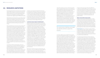 338
DNV Energy Transition Outlook 2022
339
ANNEX
A4. RESOURCE LIMITATIONS
Our forecast describes the production and use of energy
towards 2050. During the coming three decades there
will be a profound shift in world energy use, which has
relied on fossil sources since the Industrial Revolution,
and which is now headed for an energy mix where
renewables take a slightly-larger-than 50% share by 2050.
This shift will not only impact the structure of the energy
system but also the type of raw materials and land and
surface areas needed to support the transition. Coal
mines will shutter, and nickel and lithium mining boom;
instead of extracting oil and gas from offshore platforms
there will be turbines harvesting wind resources for
energy.
One central feature of our forecast is the increasing rate
of electrification of the world’s energy system. Road
transport will increasingly be powered by electricity and
energy stored in batteries. In 2050, there will be 1.3bn
passenger EVs on the road and transitions on this scale
require sufficient raw materials to build the infrastructure
and end-use technology and equipment. Supply of
natural resources must be capable of expanding at rates
that can support demand, both sustainably and cumula-
tively, between now and the future. Although we expect
there will be local resource demand challenges and
price volatility in the future, the overall picture is that
there are enough raw materials and land to support the
transition. Expansion of existing extractive industries
combined with agility, technology and materials
choices, and greater recycling and re-use of resources
will be important for ensuring that major disruptions are
avoided.
Our Pathway to Net Zero (Chapter 8) is a ‘back cast’
designing a future compliant with the Paris Agreement
and limiting global warming to 1.5°C. The pathway is
prescriptive in that it describes one possible pathway
that is not necessarily optimally designed using
multi-variant selection criteria. Success in implementing
this or other pathways to net zero requires war-footing
policies which includes the extensive use of land and
surface areas as well as intensified raw material demand
extraction. Land, sea and mining permits, financing,
and distribution of existing resources would need to be
managed through multilateral collaboration that takes
into account the complex challenges facing reaching
1.5°C, and which would have to be far more effective in
resolving resource access and limitations than market
forces alone. How such a scenario could play out is the
subject of future research. At present, our investigation
of resource limitations has been confined to our ‘most
likely’ forecast – the main subject of this report.
Land and sea-areas to support renewable growth
We forecast a 20-fold increase in solar PV capacity by
2050, with sufficient land and building area as a prereq-
uisite to support such expansion. In our model, solar PV
is installed at utility scale, in microgrids, on the roofs of
residential or commercial buildings or off-grid as
capacity to produce hydrogen. The first two of these
categories combined with off-grid capacity compete
with other uses of land. In our Outlook, we forecast 20%
of all solar to be installed on rooftops and commercial
buildings globally. 6% of total capacity (1TW) is further
installed to support hydrogen production. Applying an
estimated average 60 MW/ km2
for non-rooftop solar-PV
installations indicates a requirement of less than 1% of
total land area globally in 2050. Even for regions with
large shares of solar PV in their power mix, the land-area
requirement is not unmanageable. For example, 2% of
agricultural land in South East Asia and 1.6% of the
Indian Subcontinent agricultural land will be used for
solar PV installations in 2050. Co-use of land for grazing
or for certain types of agriculture is also possible, and
therefore it seems unlikely that the expansion of solar PV
will encounter land-area limitations overall. We are also
seeing a growing interest in and developments involv-
ing floating solar PV where the available land issue is
less of a concern.
We predict a 10-fold capacity rise in wind energy, and
the question arises as to whether there will be sufficient
land and ocean-surface area. Onshore wind has a
relatively small footprint, effectively just the base of the
tower, so there will be no lack of land area. However, the
siting of tall, rotating structures in densely populated
areas is a growing societal concern. In our analysis, we
have reviewed the overall technical potential and only
included areas with sufficient wind speeds, while
avoiding densely populated or ultra-remote locations.
With these limitations and using an estimated area
demand of 5 MW/km2
giving almost 1 km of space
between each turbine, then all wind farms cover
900,000 square-km. This equates globally to less than
1% of available land, or in comparison about 2% of
agricultural land. The expected capacity represents
1.6% with regional variations between 1-14%, of the
technical potential. Thus, it is not availability of land that
will be the limiting factor, but rather peoples’ collective
acceptance of visual, noise and other environmental
impacts associated with land-based wind power.
The overall picture is that there are enough
raw materials and land to support the
transition.
In contrast, offshore wind is located far from popula-
tions and provides plentiful energy in our Outlook. Our
analysis and modelling include both fixed offshore wind
and, in water depths exceeding 50 m, floating offshore
wind. Globally, there will be sea area and coastline to
accommodate the forecast amount of offshore wind.
Europe and Greater China will account for 56% of global
installed offshore wind capacity. Europe and the
North-Sea basin are expected to install mostly fixed
(86%) but also floating offshore wind. Greater China will
install the largest amount of offshore wind. The mean
water depth of 44 m off the region’s coastline and in the
Yellow Sea is well suited for this purpose, so there, 86%
will be bottom fixed. When considering the technical
capacity, only a fraction of the installations will be
floating offshore wind, but Greater China as well as the
Indian Subcontinent will install 50% and 75% respec-
tively of the technical potential of fixed offshore wind by
2050. This would mean that Greater China (including
Taiwan) coastal areas would utilize almost 40% of its
coastline for installing offshore wind. Growing concerns
concerning biodiversity and other uses of the ocean will
need to be managed to successfully install such large
amounts of offshore wind. Offshore energy extraction,
fishing as well as the growing area of ocean-based food
farming will need to collaborate successfully — and
explore synergies — to ensure enough areas for all
parties to thrive.
Water scarcity and the energy transition
Water is a scarce resource and water stress is a global
challenge, more stressful is some regions than in others,
which is expected to be further exacerbated by climate
change. Access to and additional cost for water can have
an impact on the energy transition. As part of under-
standing the effect, we have identified three areas of the
energy system where water is of importance. Cooling in
power plants, electrolysis of water to produce hydrogen,
and increased use of water as part of CCS implementation.
Thermal power plants use water for cooling. Already
today, heat waves create a double challenge as use of air
conditioning peaks when both ambient air and water
temperature makes cooling less effective. In such
situations, curtailments may be required to prevent
overheating. Additionally, warmer temperature leads to
dry spells and less available water.
Such phenomena will worsen in the future where air
conditioning will be more extensive and cooling water
will experience shortages and less cooling effect. Coffel
and Mankin (2021) find that for every degree Celsius of
warmer weather, curtailment increases by 1 percentage
point. On peak days in a 2°C degree future, they find that
curtailment (for this reason) in thermal power plants will
increase by 4.5%. They cite that the 2019 heat wave in
France forced 8% of French power plant capacity (mainly
nuclear) to be curtailed. On the cost side, Lubega and
Stillwell (2019) find that cooling water costs are so low
that using higher water costs as an incentive for improving
energy efficiency (thus automatically impacting water
use) will not work. Water costs are such a small fraction
of total costs that to impact plant economics, water
costs would have to be multiples of municipal water
costs which has little chance of happening.
 