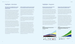 High energy prices and a heightened focus on energy
security due to the war in Ukraine will not slow the
long-term transition
Europe is likely to accelerate its energy transition during
and after the war in Ukraine. There will be a rapid phase-
out of imported Russian fossil fuel sources and rising to
the top of the agenda will be energy security, which
hinges on a renewables-dominated energy system and
measures to accelerate energy efficiency. Energy security
and sustainability thus pull in the same direction. Afforda-
bility is a major short-term concern with record high
prices for natural gas and electricity. The policy response
focuses on diversification of supply initially, giving some
fossil sources a short-term boost, but the main policy
thrust is to achieve energy independence for Europe
earlier, based primarily on renewable energy.
Outside Europe, and particularly in low- and middle-
income countries, high energy and food prices plus the
looming risk of global recession have shifted attention to
short-term priorities. Long-term climate change invest-
ments and actions like electricity infrastructure build-out
are likely to be postponed. High-priced LNG could make
for a short-term coal resurgence, and although renewables
are local and support domestic energy security, domestic
coal could find favour over imported gas.
The net effect is that, due to short-term pressure, there is
reduced likelihood of extraordinary action being taken to
reach a net-zero future; however, the steady pace of the
financially-driven energy transition will continue. Short-
term commodity cost increases and the war in Ukraine
will not put the brakes on the big drivers of the transition
like the plunging costs of renewables, electrification, and
rising carbon prices.
COP26 and the IPCC have called for urgent action which
has not materialized: emissions remain at record levels
At COP26, UN Secretary António Guterres stressed the
urgency of immediate action on global warming, calling
it a Code Red for humanity. His warning has been
amplified by the successive AR6 reports from the IPCC.
COP26 saw agreements on important issues like coal
phase-down, methane reduction, and land-use
changes, but that sense of urgency has generally not
been reflected since then in national policy plans or
actions.
Global GHG emissions reduction of some 8% every year
is needed for a net-zero trajectory. In 2021, emissions
were rising steeply, approaching pre-pandemic all-time
highs, and 2022 may only show a 1% decline in global
emissions. That makes for two ‘lost’ years in the battle
against emissions.
The lack of action is attributed to a weakening global
economy amid inflation challenges. However, our
analysis points to enormous opportunities inherent
in decarbonization for both companies and nations.
Renewables expenditures are expected to double over
the next 10 years to more than USD 1,400 billion per
year, while grid expenditures also are likely to exceed
USD 1,000 billion per year in 2030. We show that
building out renewable technologies does not come
at a green premium, but rather as a green prize. Owing
to the considerable efficiencies linked to electrification
and the plunging costs of renewables, the world will be
spending far less on energy as a proportion of GDP by
2050. There is scope for accelerated action, and for
private sector frontrunners to run well ahead of antici-
pated governmental support.
Hydrogen will be only 5% of global energy demand
in 2050, a third of the level needed for net zero
Hydrogen is inefficient and expensive compared with
direct electricity use but is essential for decarbonizing
hard-to-abate sectors like high-heat processes in manu-
facturing, and maritime transport and aviation. However,
the global uptake of hydrogen as an energy carrier sees it
supplying only 5% of energy demand in 2050, a third of
the level needed in a net-zero energy mix.
Hydrogen will scale in the manufacturing sector from
the early 2030s in the leading regions. In heavy trans-
port like aviation and maritime, we will see the hydrogen
derivates ammonia, e-methanol and other e-fuels
starting to scale in the late 2030s. We see a more limited
uptake of hydrogen in heavy, long-distance trucking,
and in the heating of buildings in areas with existing gas
distribution networks, but almost zero use in passenger
vehicles. Green hydrogen from dedicated renewables
and from the grid will dominate hydrogen production;
blue hydrogen remains important, for example in
ammonia production. The number of hydrogen initia-
tives in hard-to-abate sectors is growing rapidly, but few
have reached final investment decision.
Highlights – short term Highlights – long term
Electricity remains the mainstay of the transition;
it is growing and greening everywhere
The strongest engine of the global energy transition is
electrification, expanding in all regions and almost all
sectors, while the electricity mix itself is greening rapidly.
Electricity production will more than double, with the
share of electricity rising from 19% to 36% in the global
energy mix over the next 30 years. In addition, electricity
will take over and dominate hydrogen production.
The share of fossil fuels in the electricity mix reduces
sharply from the present 59% to only 12% in 2050.
Solar PV and wind are already the cheapest forms of new
electricity in most places, and by 2050 it will grow 20-fold
and 10-fold, respectively. Solar PV takes a 38% share of
electricity generated in 2050 and wind 31%.
Nuclear will only manage to slightly increase present
production levels due to its high costs and long lead
times; its share of the electricity mix will therefore decline.
The strong growth of renewables in electricity is the main
reason why the fossil-fuel share of total energy use in
2050 is pushed to just below the 50% mark.
DNV Energy Transition Outlook 2022 Highlights
4 5
 