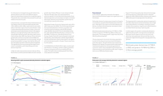 64
DNV Energy Transition Outlook 2022
65
Electricity and hydrogen CHAPTER 2
It is instructive to investigate how growth of electricity
demand will vary over time in the different regions.
Figure 2.6 shows these variations for six selected regions.
The growth rate is calculated and presented for each year
relative to the previous year.
In the short term, we expect the Indian Subcontinent and
Sub-Saharan Africa to have the highest growth rates;
7.5% in 2024 and 6% in 2026, respectively. As discussed
before, both these regions have low electrification rates
in almost all the key demand sectors today, and as such
we foresee massive electrification drives in the regions
leading to very high demand growth in the short term.
Interestingly, while the growth rate of the Indian Subcon-
tinent reduces after 2026, Sub-Saharan Africa’s demand
growth rate continues to increase into the 2030s and
2040s. Given the potential for economic growth, and the
projected population increase, Sub-Saharan Africa will
have the highest growth in electricity demand globally.
This signifies the enormous potential the region has to
invest in renewables, and in electrifying much of its
demand segments.
Unlike the Indian Subcontinent and Sub-Saharan Africa,
North America and Europe have stable and near-constant
growth rates of about 2% year on year owing to already
high electrification rates, and comparatively low
economic growth. On the other hand, the growth of new
demand segments such as transport and grid-connected
electrolyser demand, ensure that their growth rates do
not reach zero, even by mid-century.
We foresee Greater China’s very high growth rate (5.3% in
2027) reducing in the 2030s. This is to be expected given
the expected stabilization of China’s population and
economy and front-loading of vehicle electrification
today. By 2050, almost all of China’s vehicle fleet will be
EVs, with relatively little electrification in transport in the
late 2040s. Furthermore, unlike North America and
Europe, Greater China will not prioritize grid-connected
electrolysers, which otherwise could be responsible for
the later uplift demand. Due to these reasons, we expect
electricity demand growth in Greater China to reach zero
by mid-century.
In the Middle East and North Africa region, we see rapid
electrification in buildings, thanks to higher penetration
of space cooling spurred on by increasing GDP per
capita. This leads to the increasing growth rate of elec-
tricity demand in the 2030s.
Power demand
In this Outlook, peak power demand is the highest
electricity demand of each region over a given year on an
hourly basis.
Peak power demand increases year on year for all regions
in our forecast, except for North East Eurasia in the short
term. That region’s two major economies are Russia and
Ukraine, and due to the Ukraine war, we project a reduc-
tion in peak power demand.
World total peak power demand was 3.9 TWh/h in 2020,
and this increases to 10 TWh/h by 2050, a 3.1%/yr aver-
age growth. This average growth is higher than that of the
electricity demand growth.
This has implications not only for the power generators,
but also for the physical transmission and distribution
grid in the regions. The grid infrastructure needs to be
designed and capable of transporting this peak power at
instantaneous speeds from the power generators to
consumers, which means strengthening and expansion
of the transmission and distribution grids, even in regions
which are at 100% electrification today.
Figure 2.7 shows how peak power demand and average
electricity demand is expected to evolve in selected
regions for 2030, 2040 and 2050, relative to each region’s
2020 peak power and average electricity demand.
The largest growth in peak power demand is expected in
the Indian Subcontinent and South East Asia, due to high
rates of electrification in buildings, manufacturing and
transport. By comparison, regions such as North America
and OECD Pacific have lower rates of growth.
In all the regions, the growth in peak power demand is
higher than the growth in average electricity demand.
We project that as regions consume more and more
electricity, their peak power demand will also rise, at a
proportion higher than the growth in average electricity
demand.
World peak power demand was 3.9 TWh/h
in 2020, and grows to 10 TWh/h by 2050, a
3.1%/yr average growth.
 